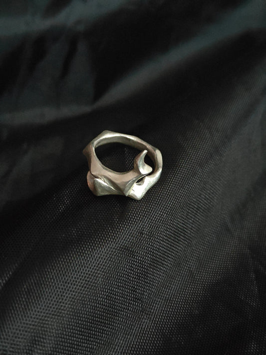 One-of-a-Kind Silver Fang Ring