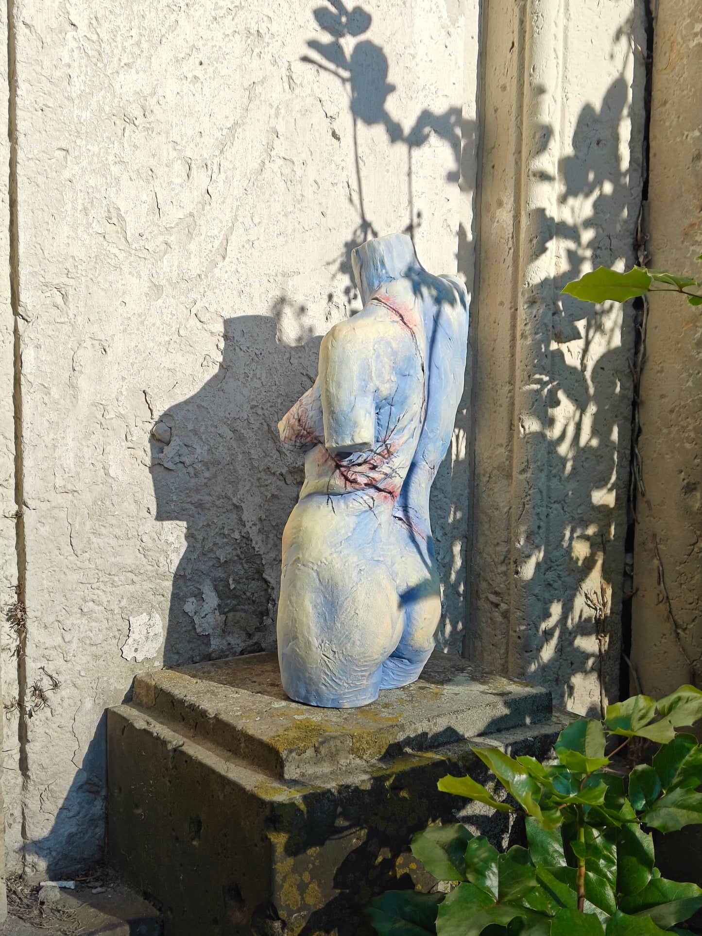 Heart of Cracks Polychrome Ceramic Torso