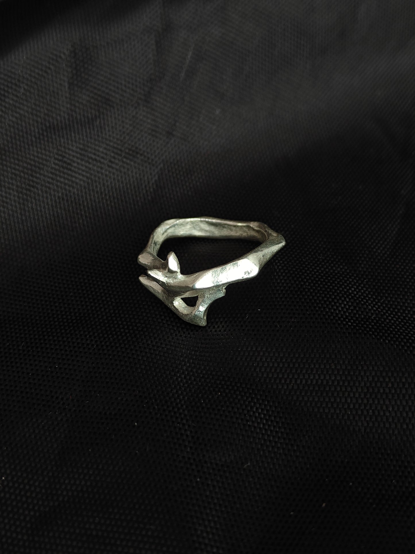 One-of-a-Kind Silver Thorn Ring