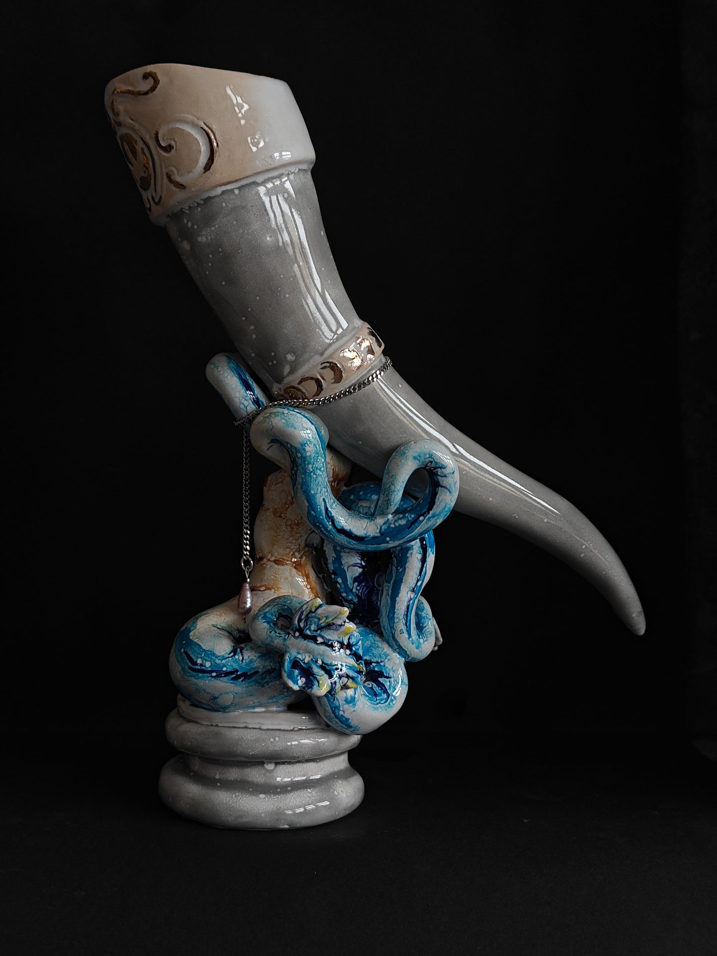Drinking Horn With Triton - One Of A Kind